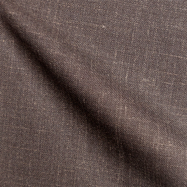 Nahaufnahme von der braunen Stoffprobe