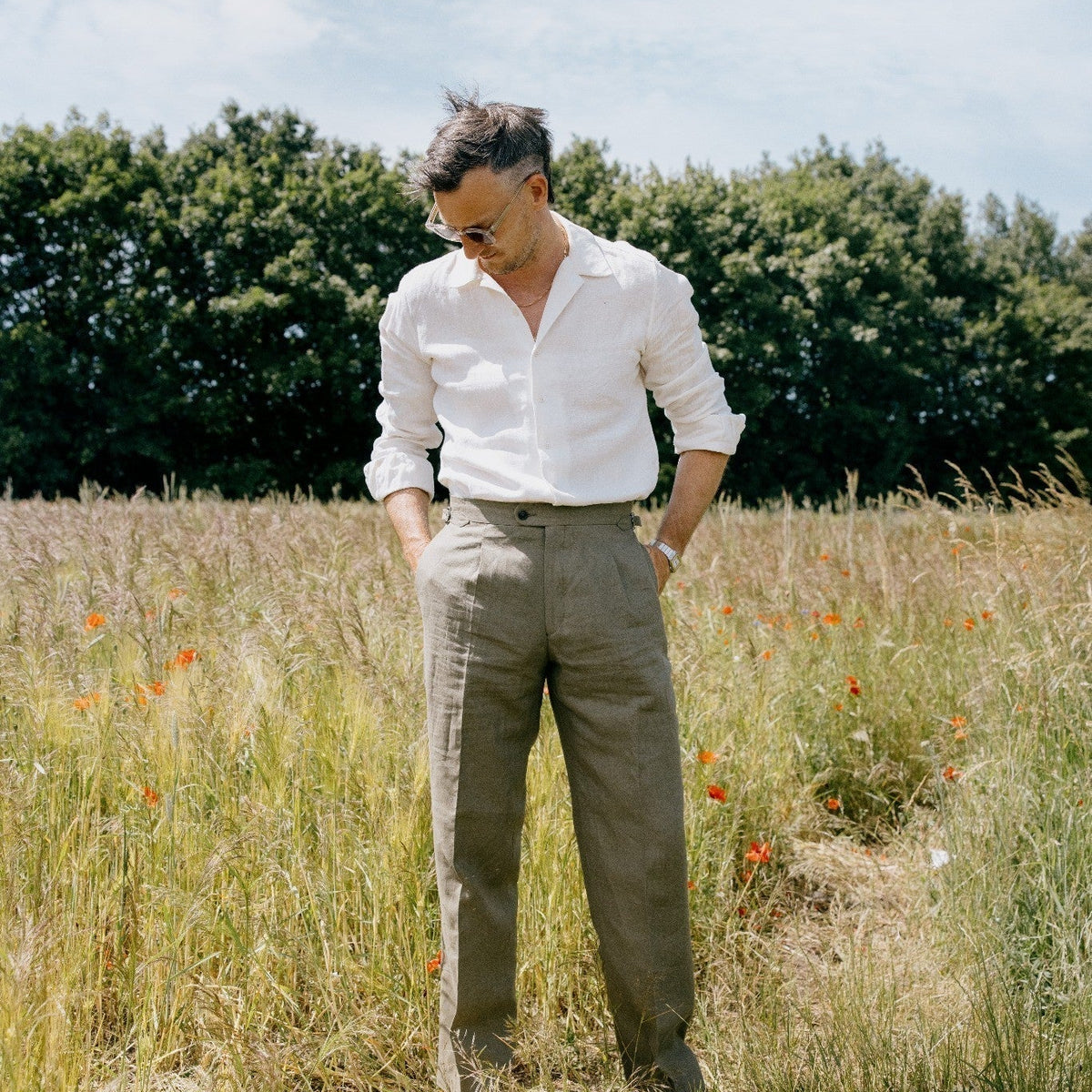 Leinenhose Olive für Herren kombinieren | ROOKS & ROCKS – Rooks & Rocks