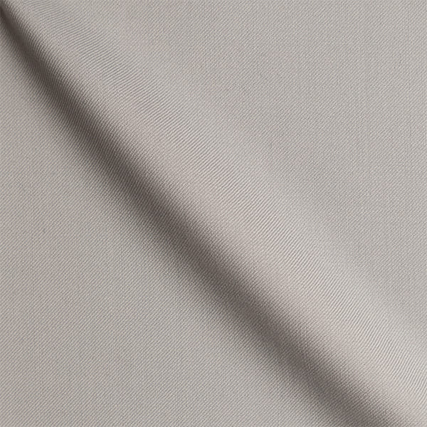 Nahaufnahme einer weiteren hellgrauen Stoffprobe