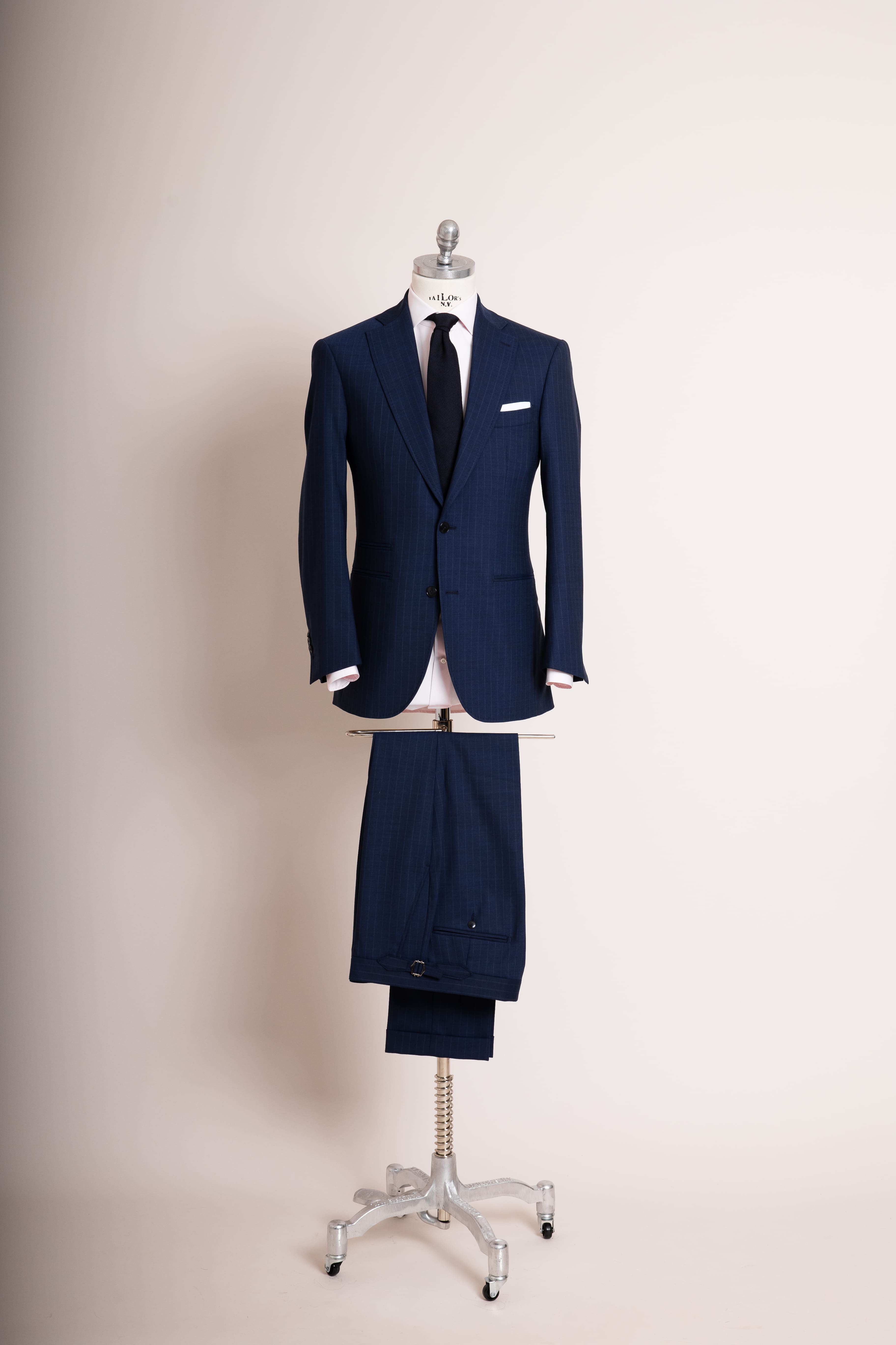 Anzug Blueprint Stripes blau Komplettansicht