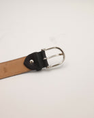 Ledergürtel schwarz Schnalle von hinten