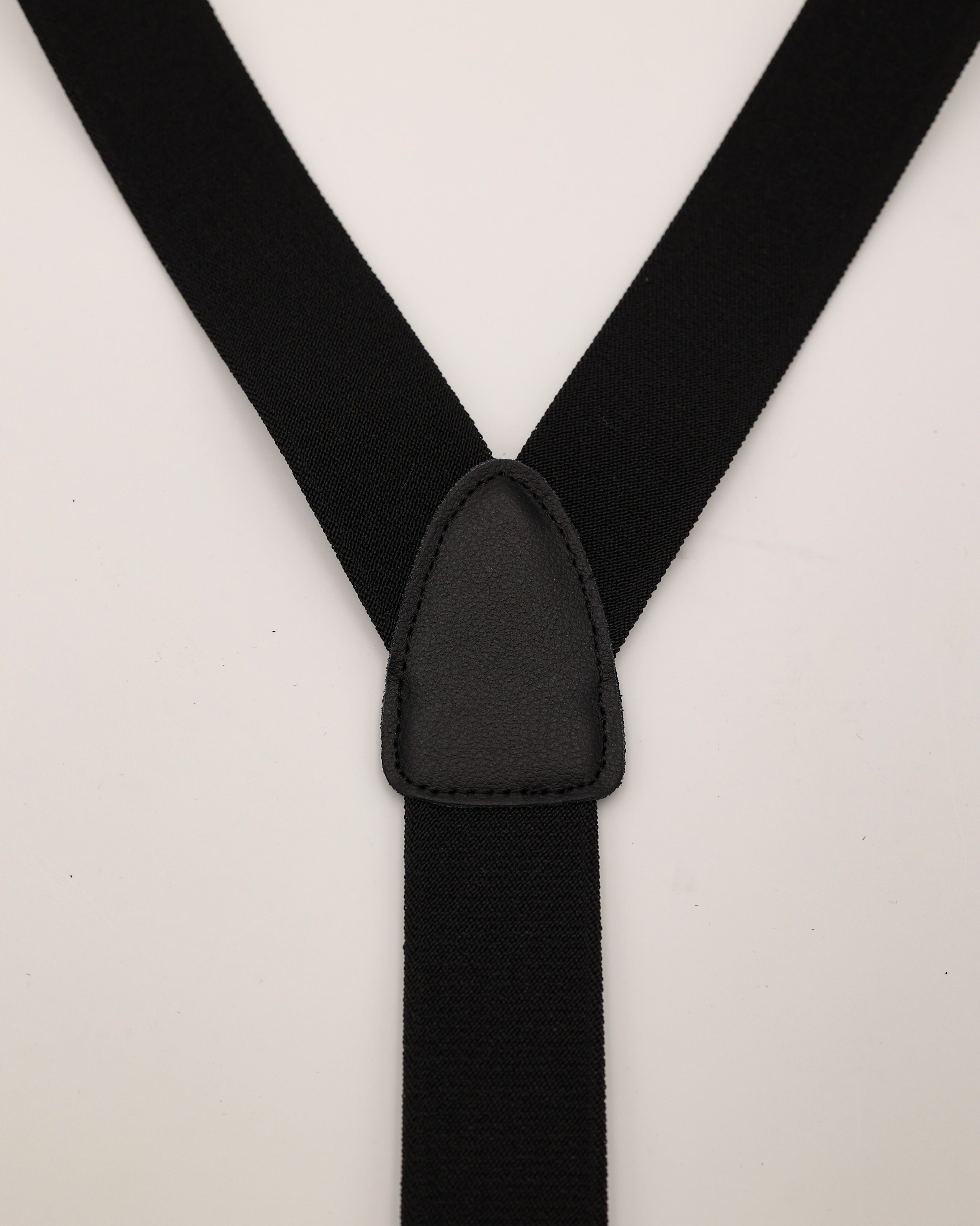 Hosenträger in schwarz Leder