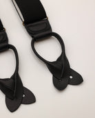 Hosenträger in schwarz Lederriemen