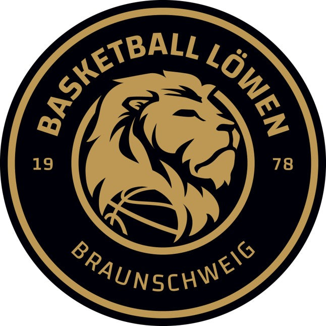 Logo Basketball Löwen Braunschweig in schwarz gold