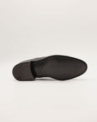 Schwarzer Oxford Captoe aus Kalbsleder von unten