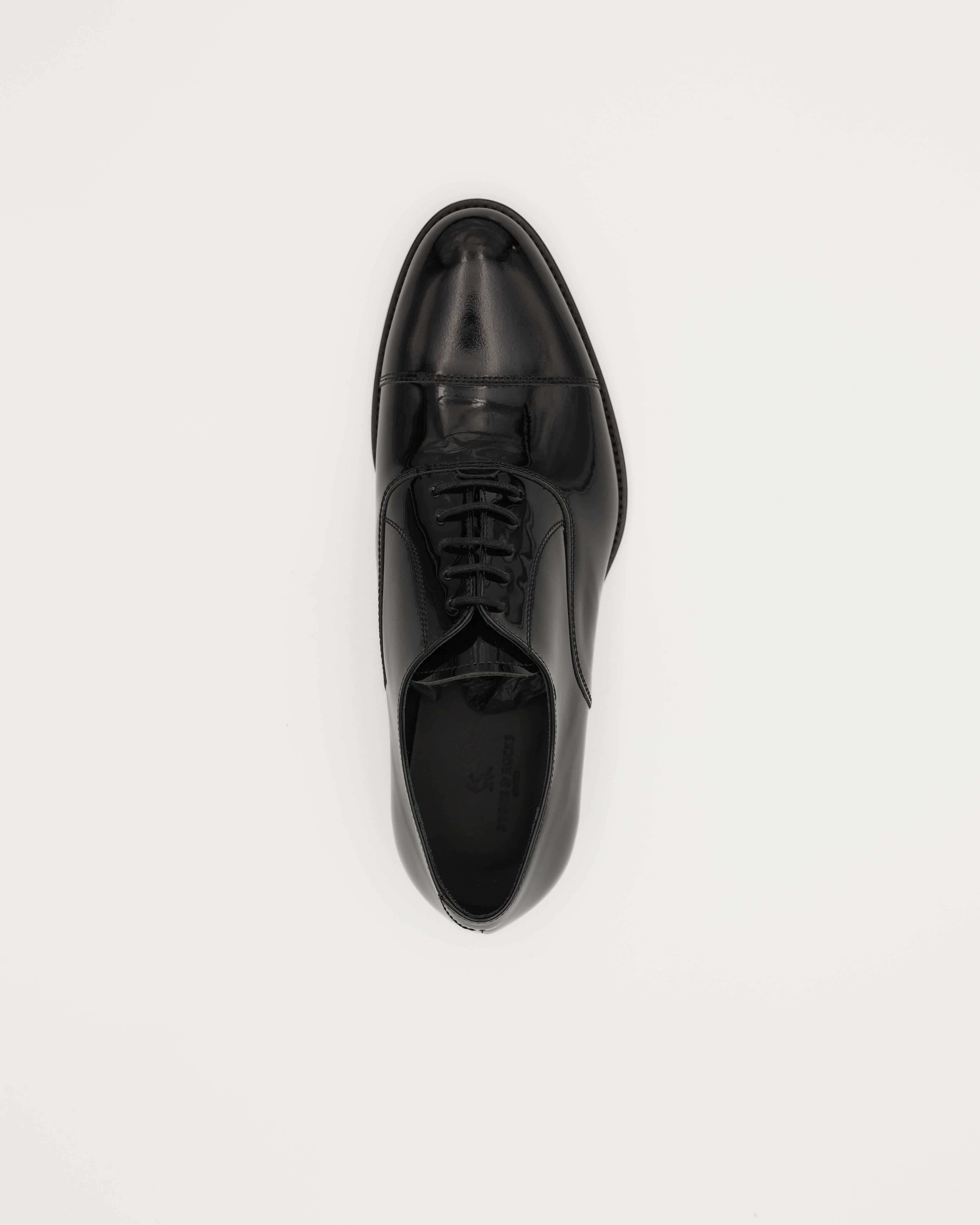 Lackschuhe Oxford Captoe aus Lackleder von oben