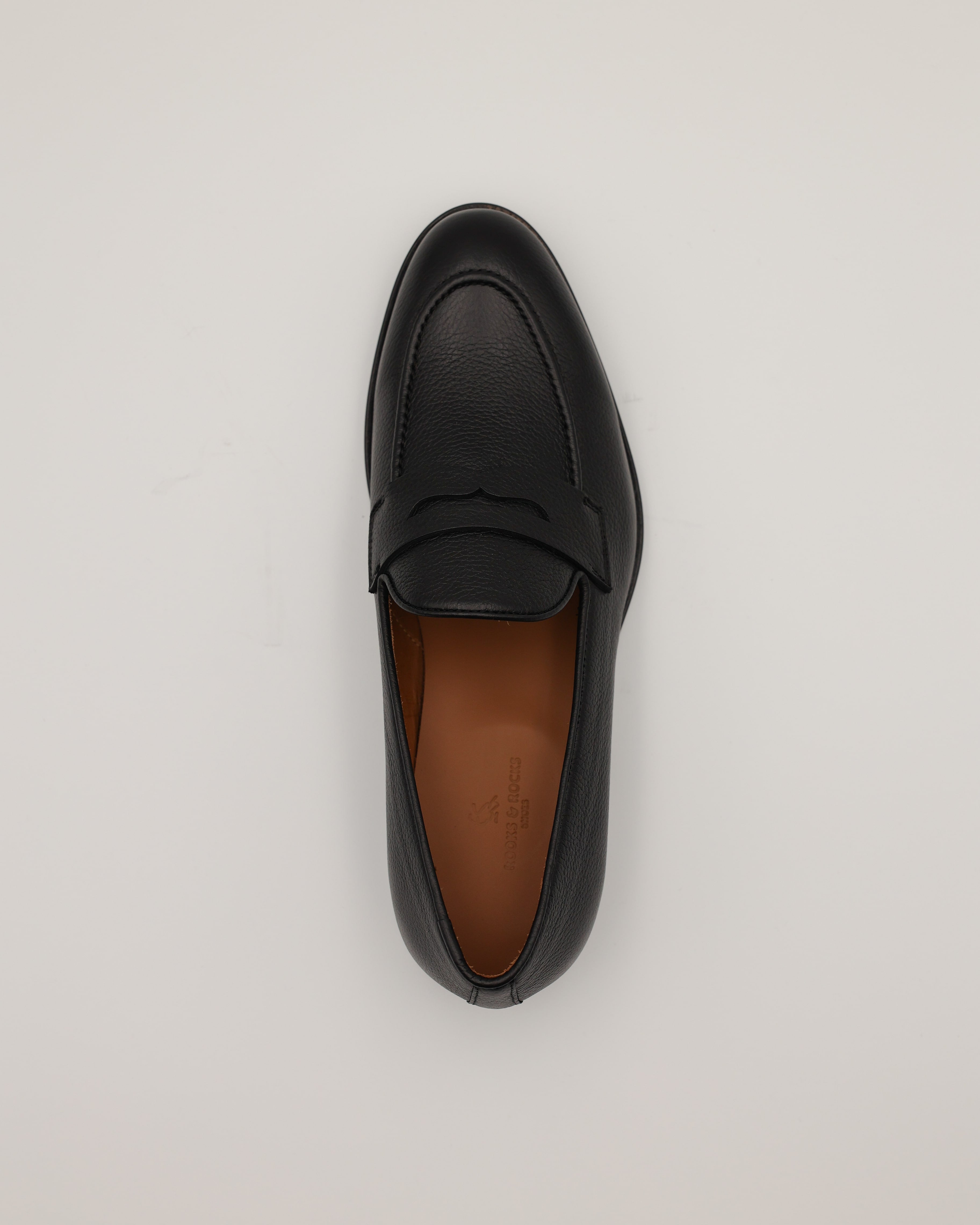 Penny Loafer Full Grain schwarz von oben