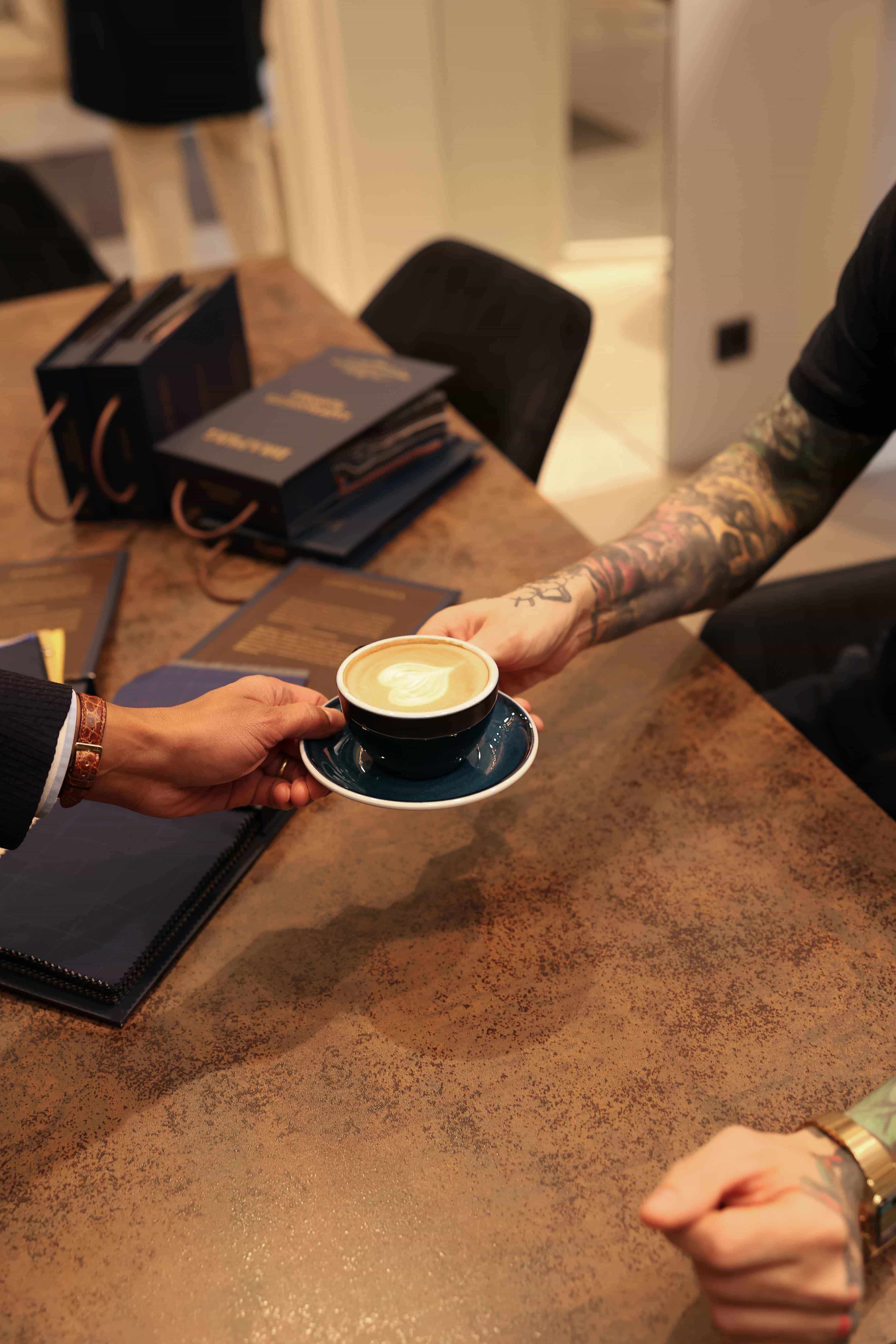 Kaffee zur Begrüßung zum Beratungstermin bei Rooks & Rocks