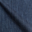 Stoffdetail Rooks & Rocks Western Denim Hemd – schweres Dark Indigo Denim Gewebe Nahaufnahme