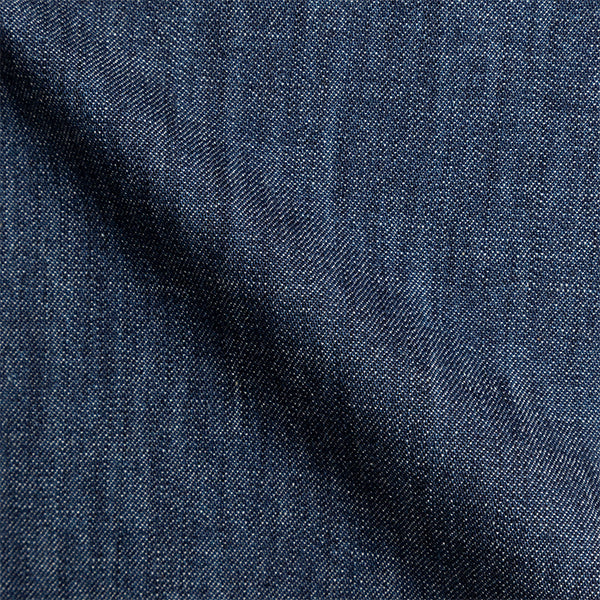 Stoffdetail Rooks & Rocks Western Denim Hemd – schweres Dark Indigo Denim Gewebe Nahaufnahme