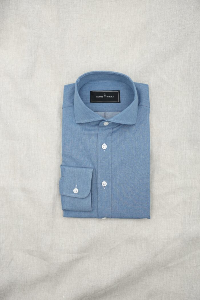 JEANSHEMD BARI MITTELBLAU