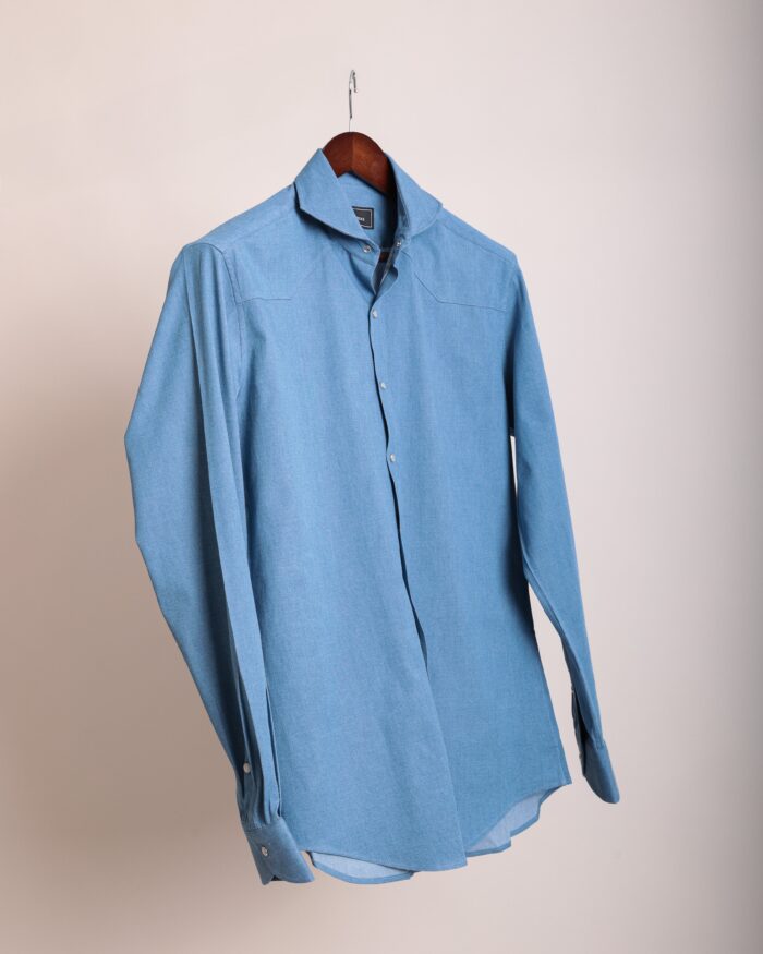 HERRENHEMD DENIM MITTELBLAU