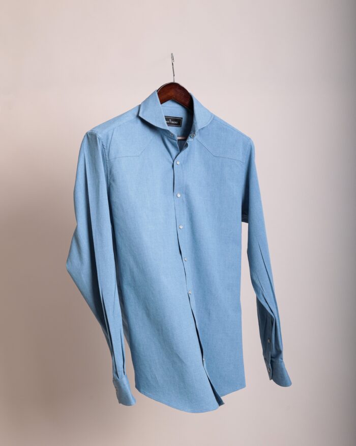 HERRENHEMD DENIM HELLBLAU